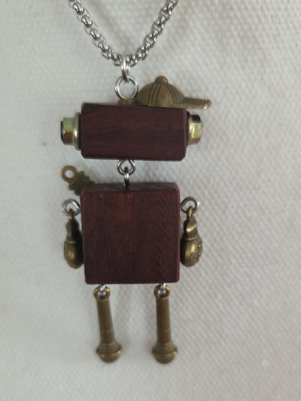 NWOT Steampunk Robot Necklace - Picture 3 of 8